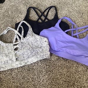 Lot of 3 Lululemon sports bras